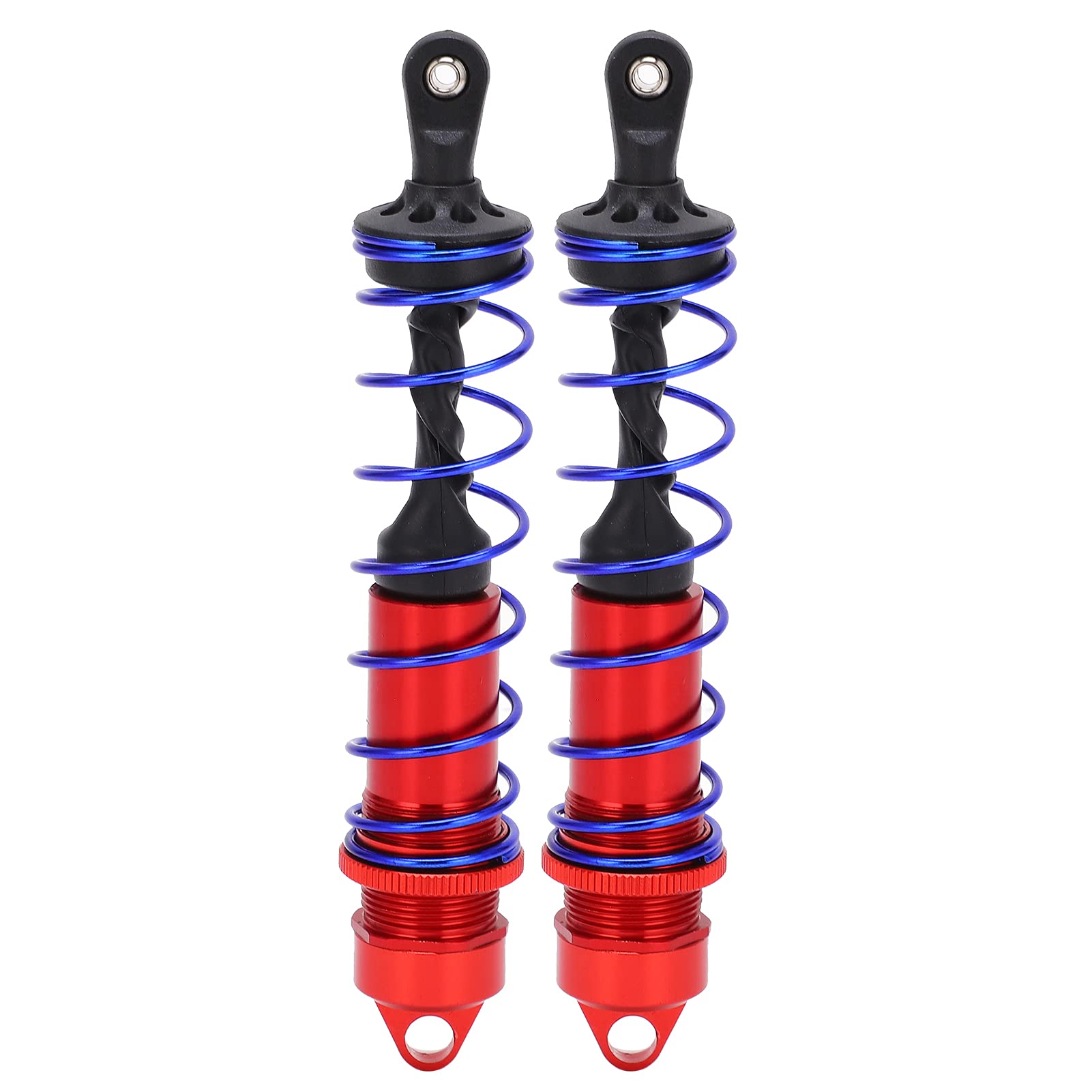 2Pcs Aluminium Stoßdämpfer RC Dämpfer Aufhängung Vorne Hinten Stoßdämpfer für 1/8 RC Fernbedienung Auto Crawler Upgrades (Rot) von equlup