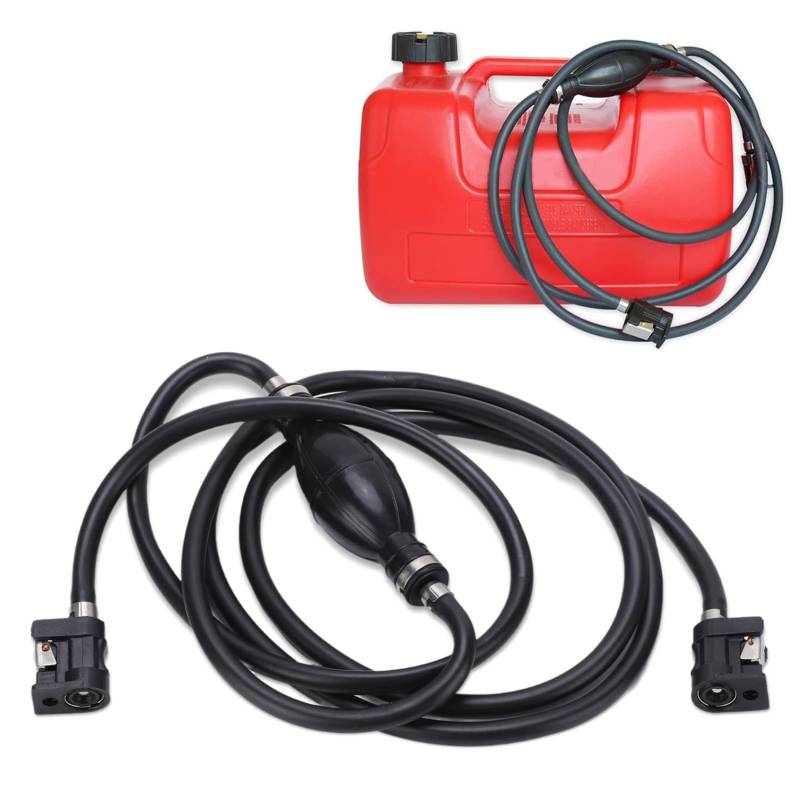 Außenbord-Kraftstoffleitungsschlauch-Set, tragbarer Kraftstofftank, Kraftstoffleitungs-Set, Marineboot-Kraftstoffleitungs-Set mit universellem, sprühfreiem Kraftstoffanschluss von equlup