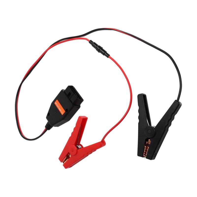 OBD2 -Speichersparanschluss, universelle ECU -Notfallversorgungskabel -Batterieanschluss mit 2 Alligatorclip für Automobilfahrzeugfahrzeuge von equlup