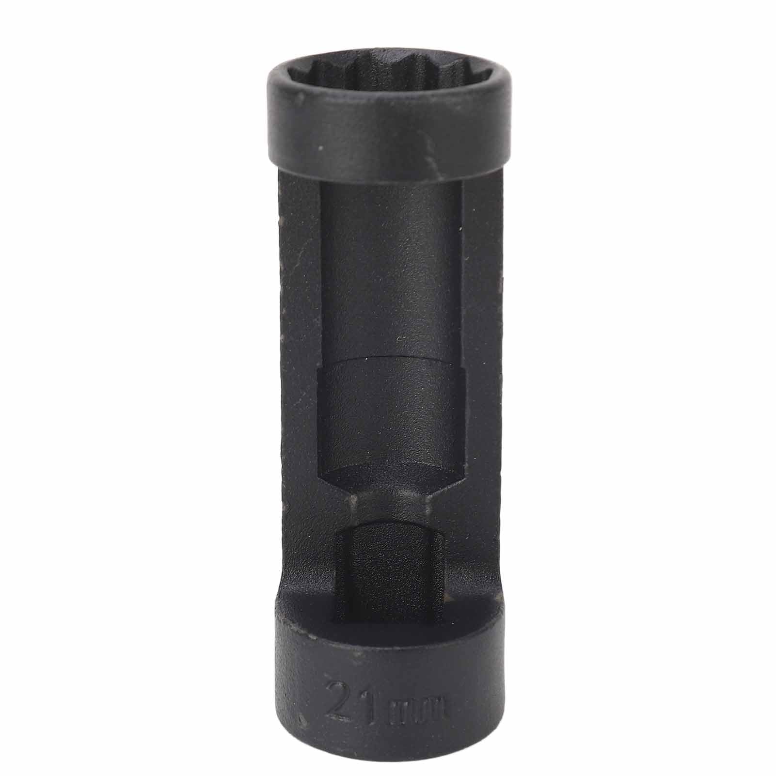 equlup Werkzeug zur Entfernung von Hängebstrümchen, 12 Punkte 81 mm Strebe Nuss Sockel hoher Festigkeit Effizienter Nussentferner Universal für Autos (21mm) von equlup