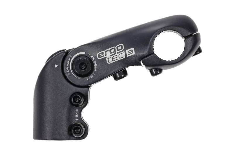 Lenker Vorbau Ahead Fahrrad HUMPERT Ergotec Kobra Vario Ahead 40 Verstellbar 1 1/8", 90 mm Schwarz von Sudsty