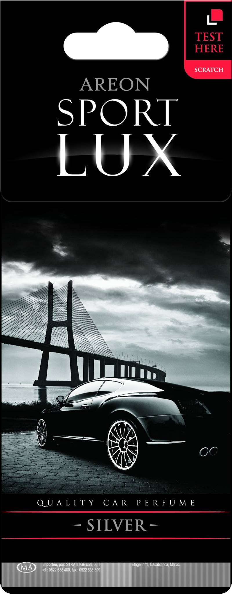 10x Original Areon Duftbaum Lufterfrischer Auto SPORT LUX Silber von erio FRESH GmbH & Co. KG