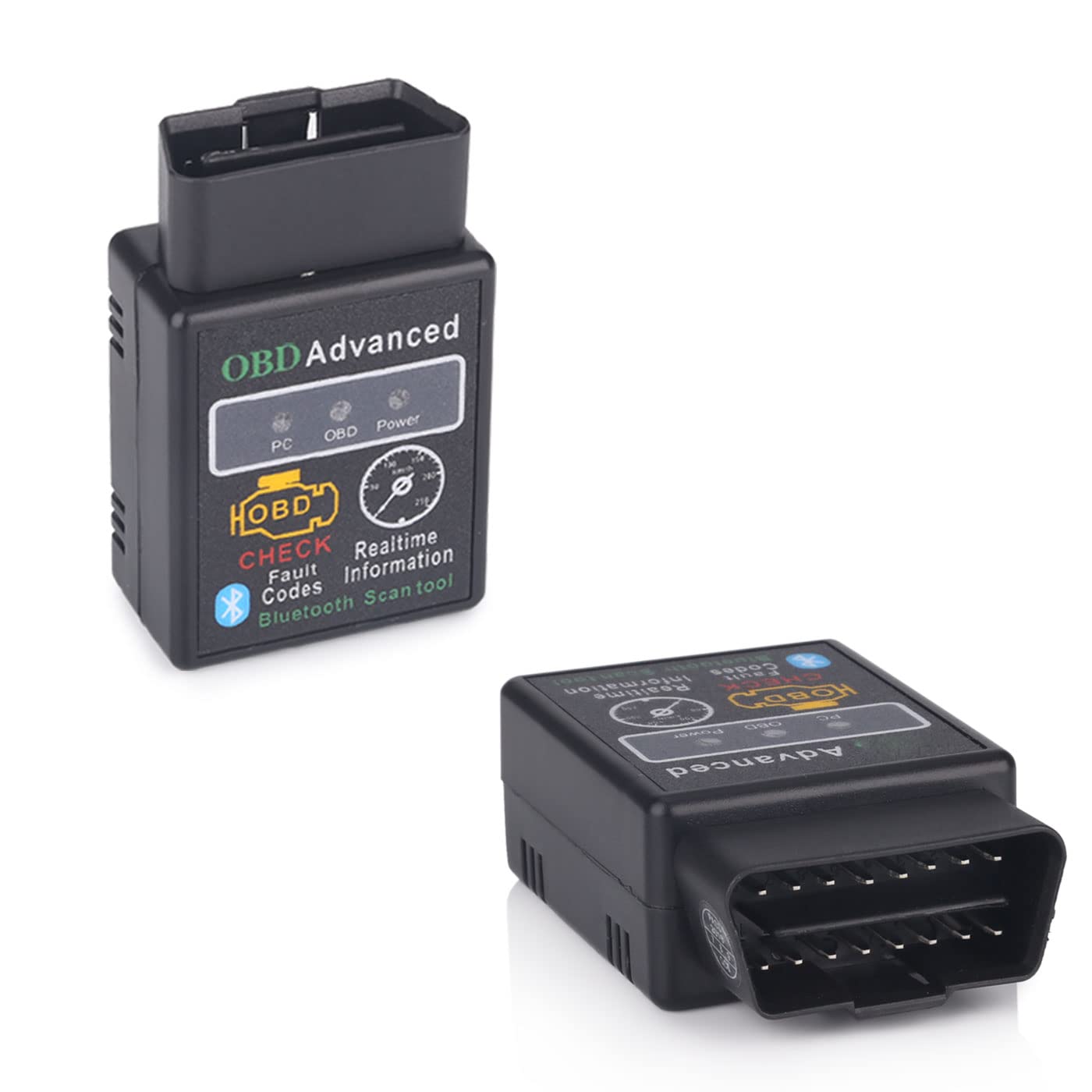 Erisin OBD2 Diagnosegerät OBD2 Bluetooth Adapter Auto Diagnose-Scanner Tool Auto Fehlerprüfwerkzeug Motorsystem Diagnosewerkzeug für Android Gerät Schwarz von erisin