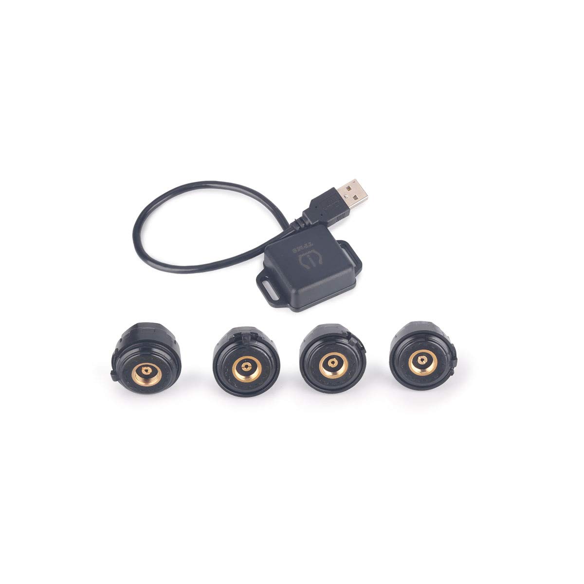 erisin TPMS 4 Sensor Adapter Empfänger Kit Auto USB TPMS Interne Reifendrucksensoren Reifendruckkontrolle Ersatz für Android GPS Navigation Display von erisin