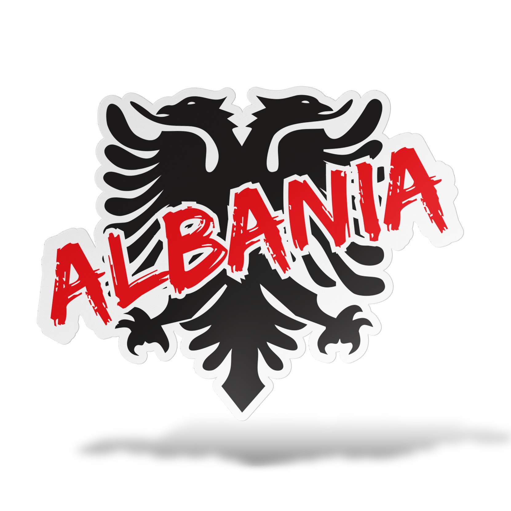 erreinge Aufkleber Albanien Geschenk Shaped Adhesive PVC für Abziehbild Tapete Auto Moto Helm Camper Laptop - 10 cm von erreinge