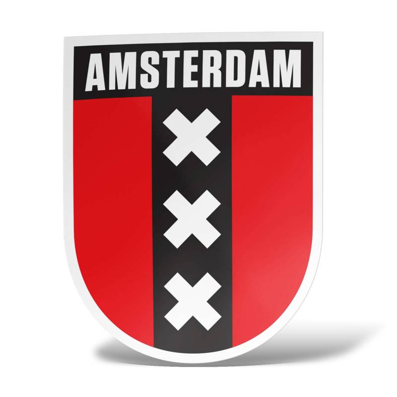 erreinge Aufkleber Amsterdam XXX Niederlande Shaped Adhesive PVC für Abziehbild Tapete Auto Moto Helm Camper Laptop - 30 cm von erreinge