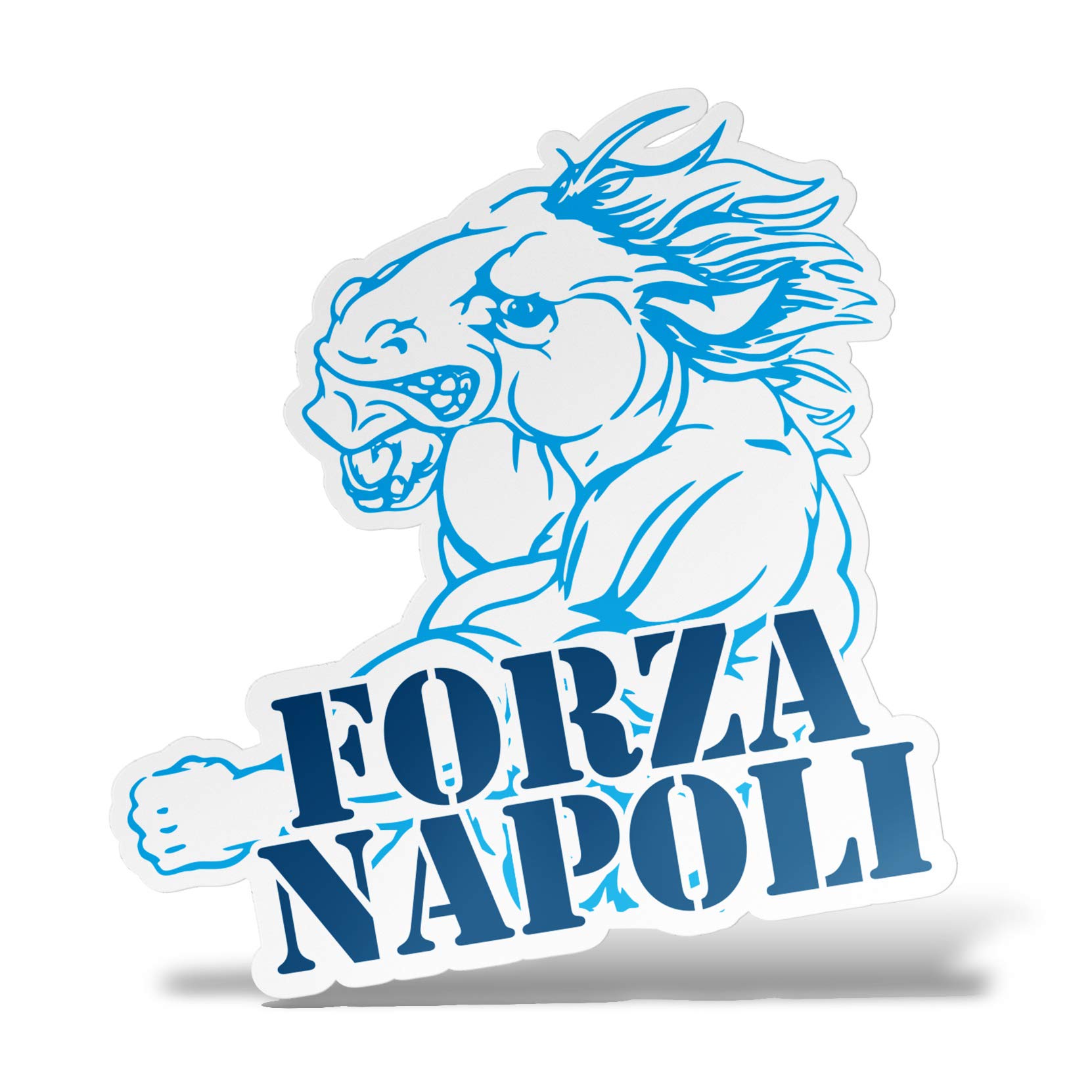 erreinge Aufkleber Forza Napoli Pacifier Shaped Adhesive PVC für Abziehbild Tapete Auto Moto Helm Camper Laptop - 20 cm von erreinge