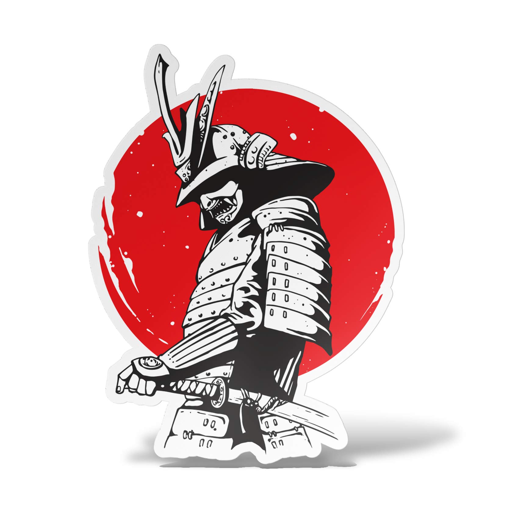 erreinge Aufkleber Japan Samurai-Krieger geformt Adhesive PVC für Abziehbild Tapete Auto Moto Helm Camper Laptop - 20 cm von erreinge