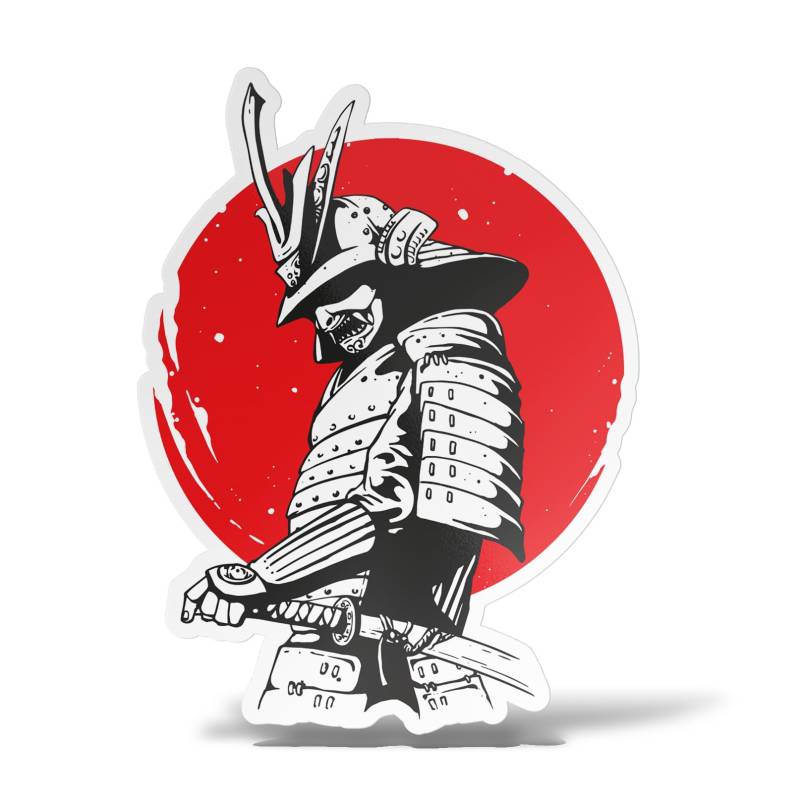 erreinge Aufkleber Japan Samurai-Krieger geformt Adhesive PVC für Abziehbild Tapete Auto Moto Helmet Camper Laptop - 35 cm von erreinge