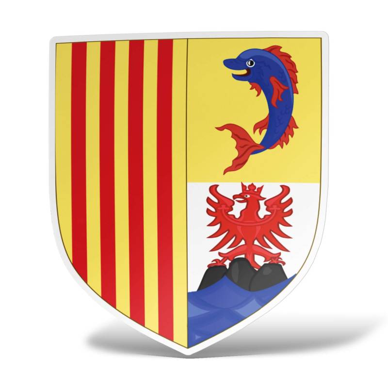 erreinge Aufkleber Provence Alpes Cote d'Azur Frankreich Shaped Adhesive PVC für Abziehbild Tapete Auto Moto Helm Camper Laptop - 15 cm von erreinge