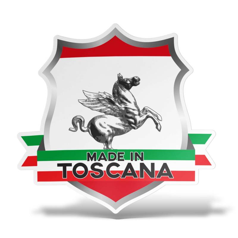 erreinge Sticker Toskana Italien Shaped Adhesive PVC für Abziehbild Tapete Auto Moto Helm Camper Laptop - 15 cm von erreinge