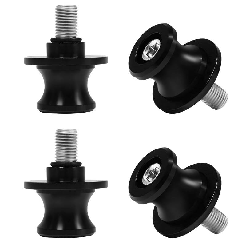 eupdd 4 Stück M10 Montageständer Bobbins: 10mm Aluminium Ständeraufnahme, Montageständer Motorrad Schwingenadapter Universal, Schwinge Ständer für Mortorrad Zubehör von eupdd