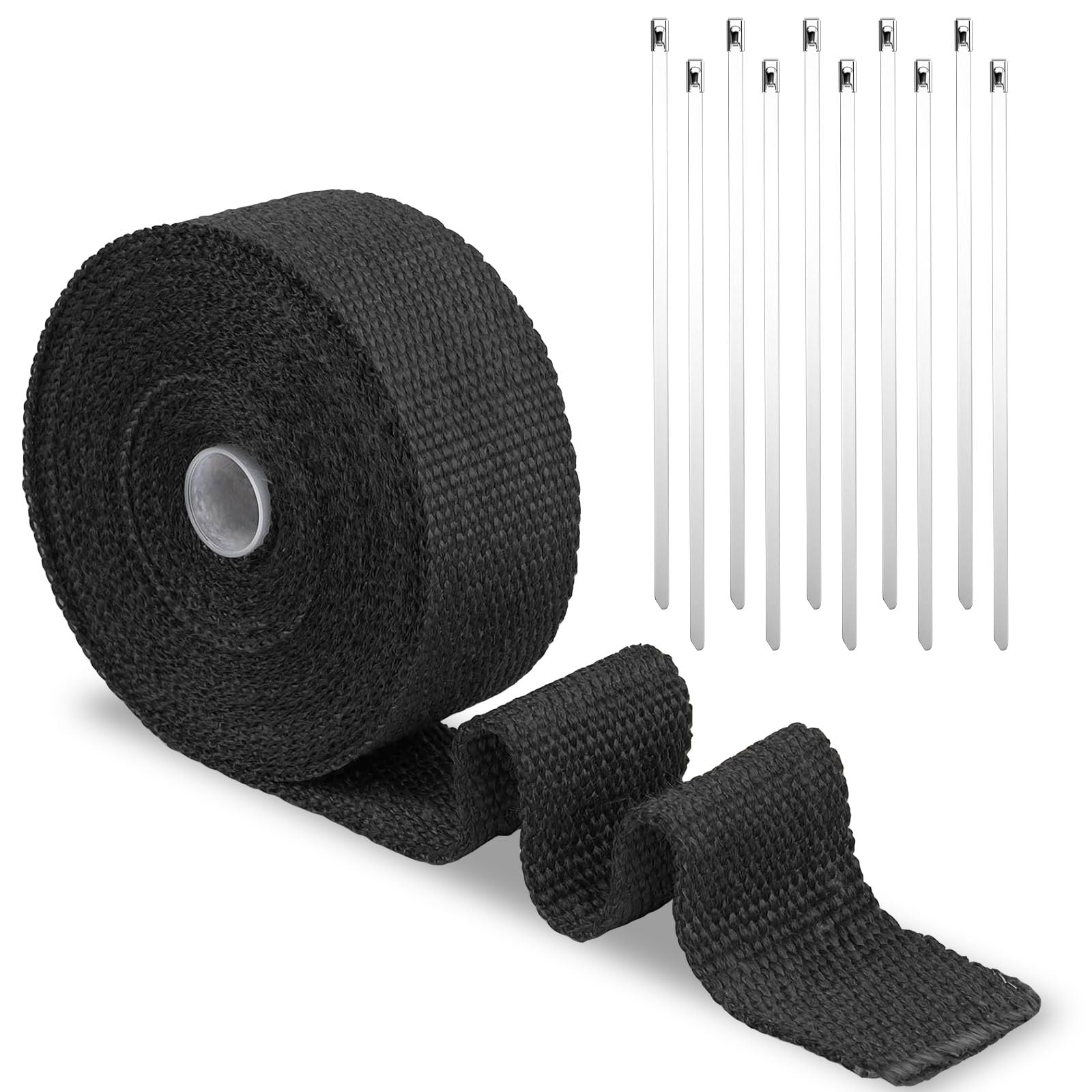 eupdd 15M Hitzeschutzband Auspuff Dichtband: Auspuff Hitzeschutzband mit 10 Stück 300mm Edelstahl Kabelbinder, Auspuff Dichtband, Hitzeschutz Auspuff ffür Motorrad Fächerkrümmer Thermoband eupdd 15M Hitzeschutzband Auspuff Dichtband: Auspuff Hitzeschutzband mit 10 Stück 300mm Edelstahl Kabelbinder, Auspuff Dichtband, Hitzeschutz Auspuff ffür Motorrad Fächerkrümmer Thermoband von eupdd