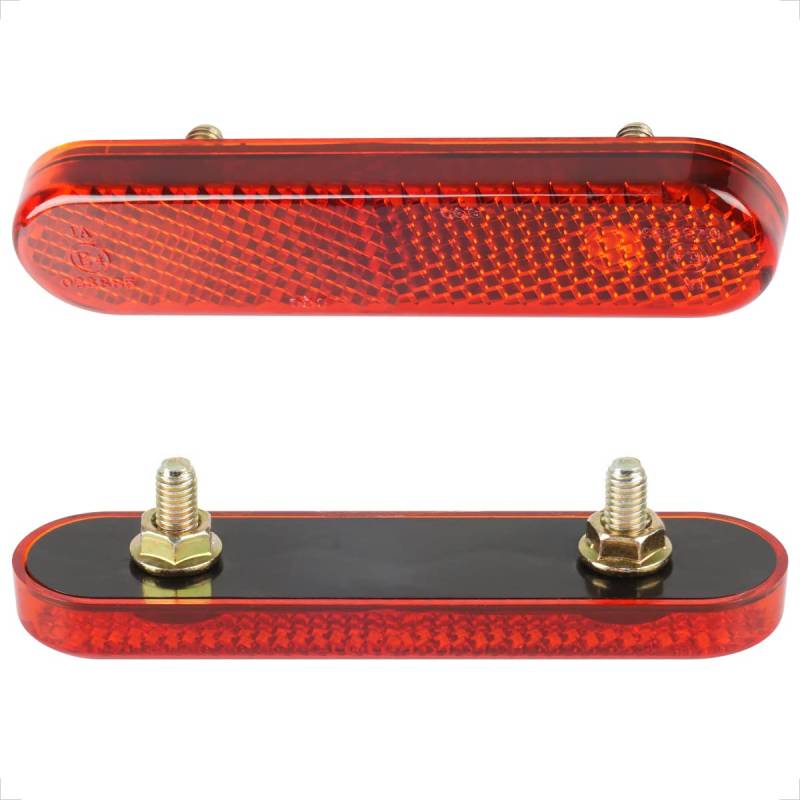 evermotor 2 Stück Rückstrahler 87 X 21 X 8 mm Motorrad Fahrrad E4 Reflektor Roter hinten Katzenauge Multifunktional Scooter e-geprüft von evermotor
