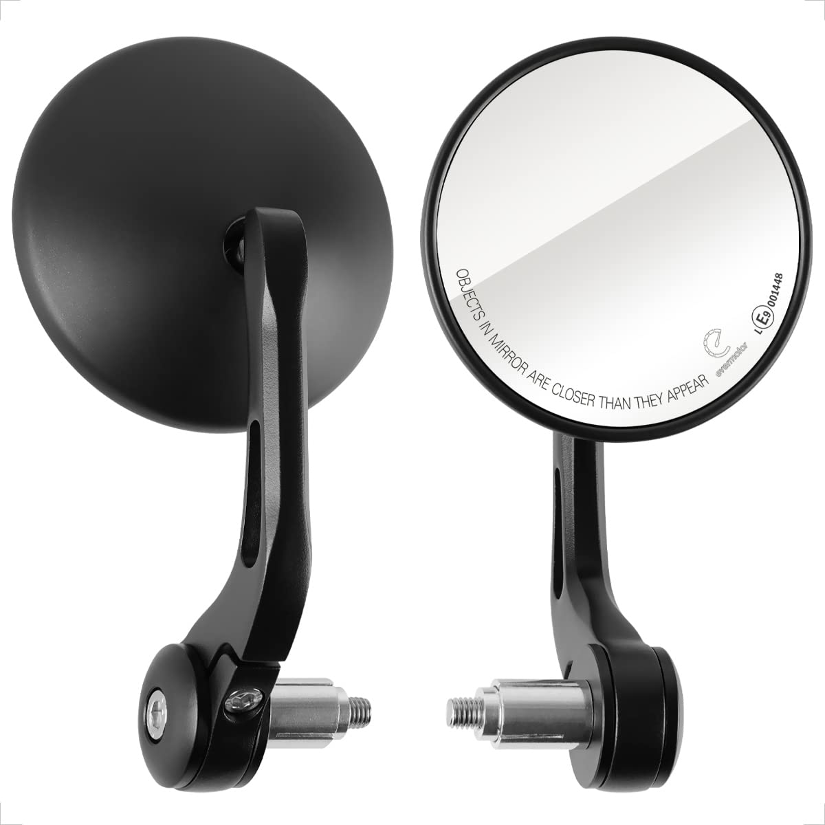 Evermotor Universal E9 Geprüfter Motorrad Spiegel, 360°Drehbarer Aluminium Lenkerendenspiegel Motorrad Rückspiegel, Kompatibel mit Quad Scooter ATV Moped Evermotor Universal E9 Geprüfter Motorrad Spiegel, 360°Drehbarer Aluminium Lenkerendenspiegel Motorrad Rückspiegel, Kompatibel mit Quad Scooter ATV Moped von evermotor