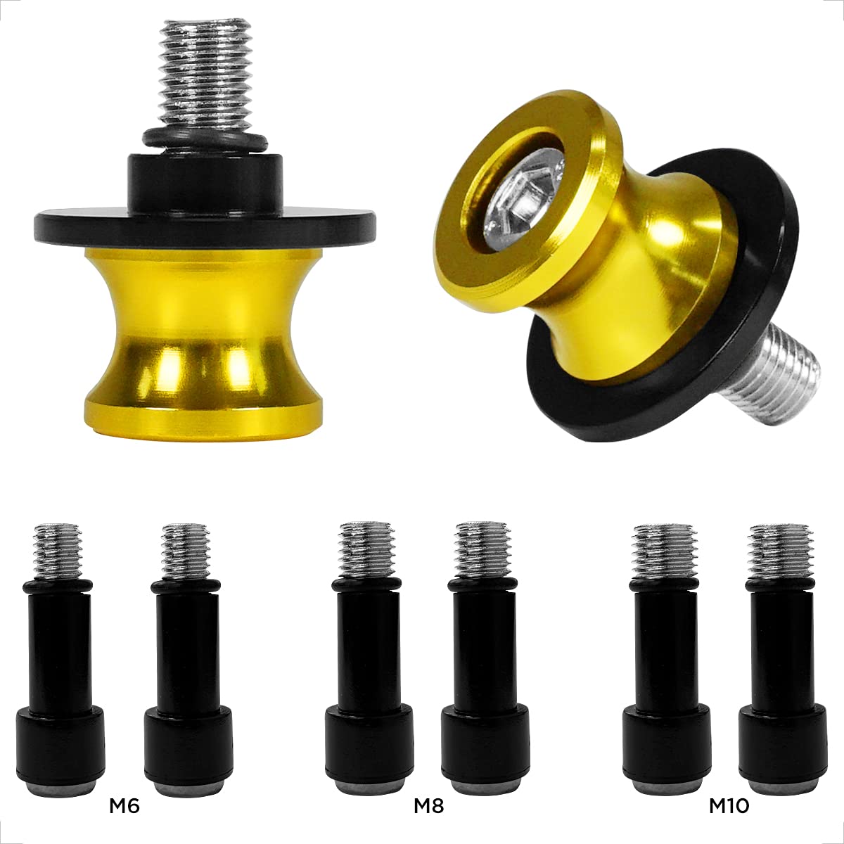 Universal CNC Aluminium Ständeraufnahme Gelb M6X1mm,M8X1.25mm,M10X1.25mm Bobbins Montageständer Universal CNC Aluminium Ständeraufnahme Gelb M6X1mm,M8X1.25mm,M10X1.25mm Bobbins Montageständer von evermotor