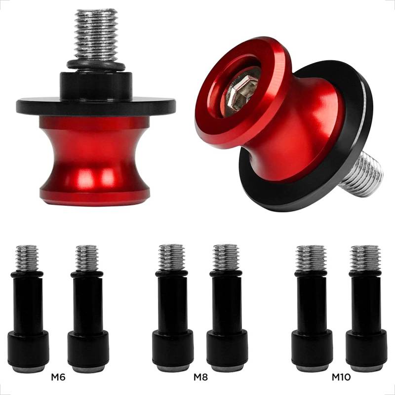 Universal CNC Aluminium Ständeraufnahme Rot M6X1mm,M8X1.25mm,M10X1.25mm Bobbins Montageständer von evermotor