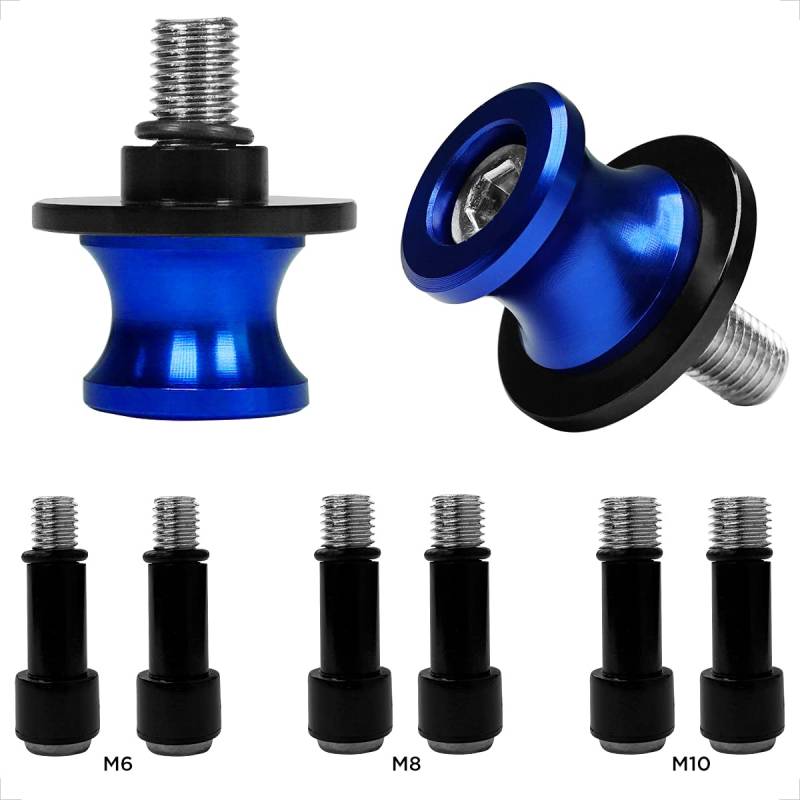 Universal CNC Aluminium Ständeraufnahme Blau M6X1mm,M8X1.25mm,M10X1.25mm Bobbins Montageständer für Yamaha YZF R1 R3 R6 R25 R125 R1000 R6S Yamaha MT-01 MT-03 MT-09 MT-10 Aprilia RSV4 RSV4 R von evermotor