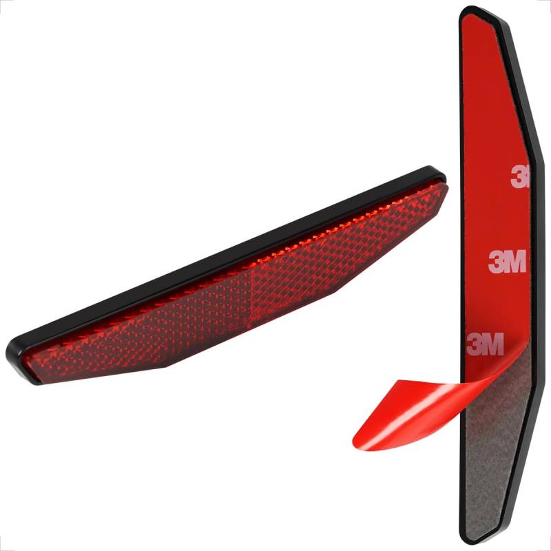 evermotor Rückstrahler Motorrad E4-Geprüft, 2 Stück Rot Reflektor Hinten Katzenaugen Universal, Kennzeichenhalter Motorrad Reflektoren e geprüft von evermotor