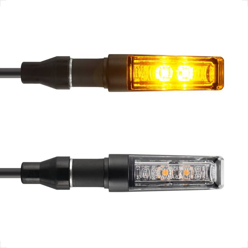 evermotor Universal 12V 2 Stück E13 Motorrad LED Blinker Aluminiumschale Doppelte helle LED-Lampe mit schöner Oberflächenbehandlung IP67 Wasserdicht E geprüft Amber von evermotor