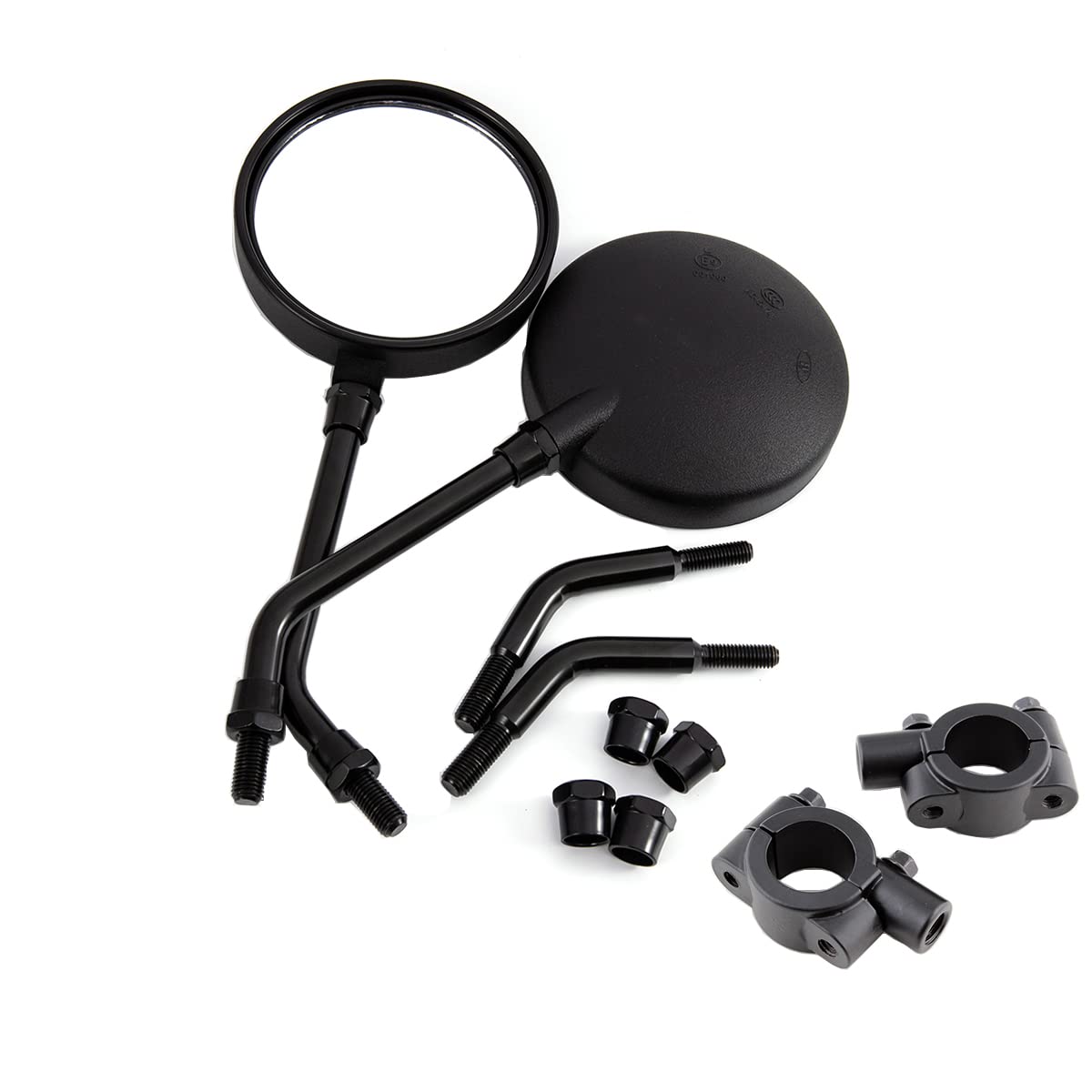 3,85 '' Runder Motorradspiegel passend für 10 mm Schraube Motorradlenker 22 mm Seitenrückspiegel 3,85 '' Runder Motorradspiegel passend für 10 mm Schraube Motorradlenker 22 mm Seitenrückspiegel von evomosa
