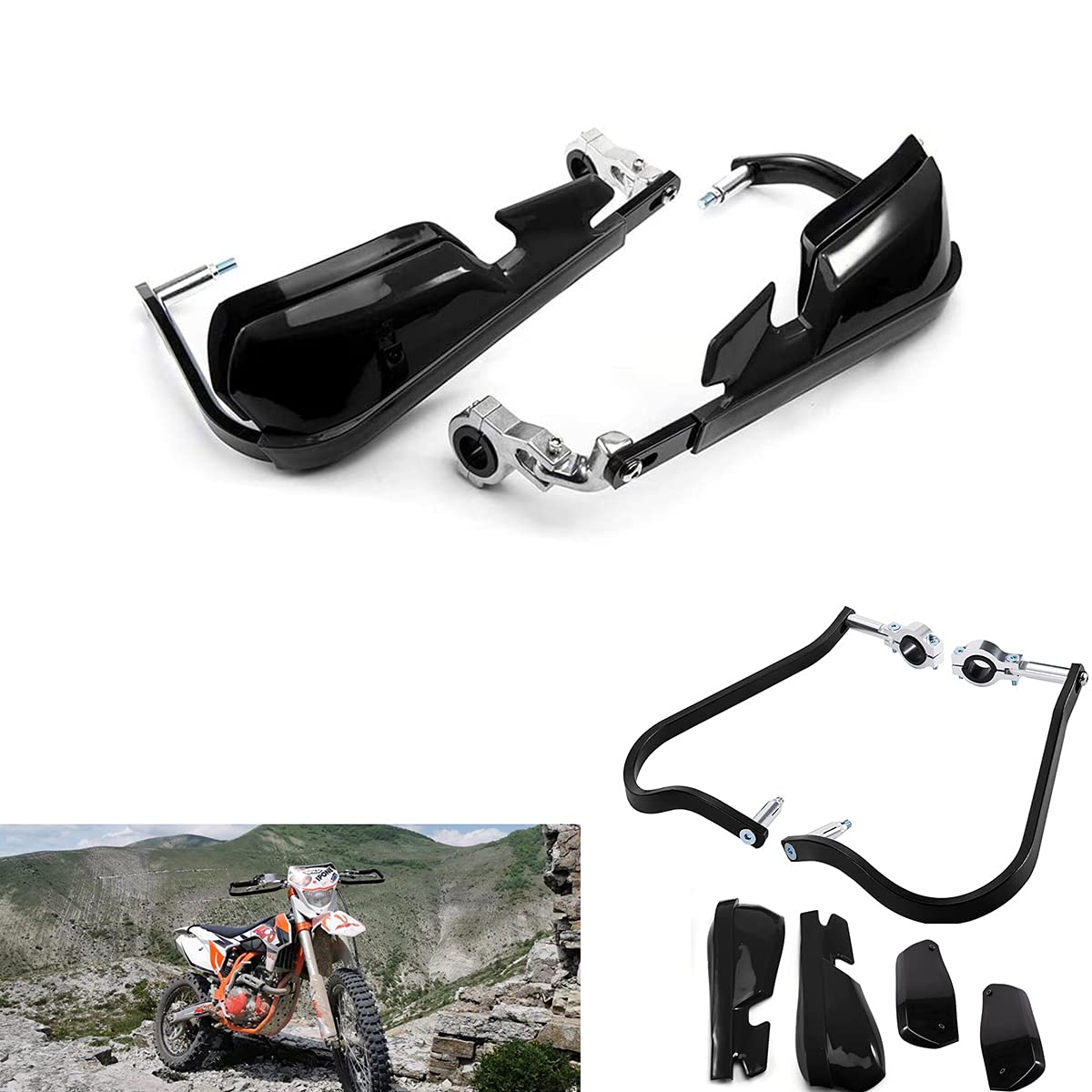 Motorrad Handschutz Universal Griffschutz Schild Motorrad Motocross Roller Winddichter 22mm 25mm 28mm Lenker Handschutz Schutzausrüstung (A) Motorrad Handschutz Universal Griffschutz Schild Motorrad Motocross Roller Winddichter 22mm 25mm 28mm Lenker Handschutz Schutzausrüstung (A) von evomosa