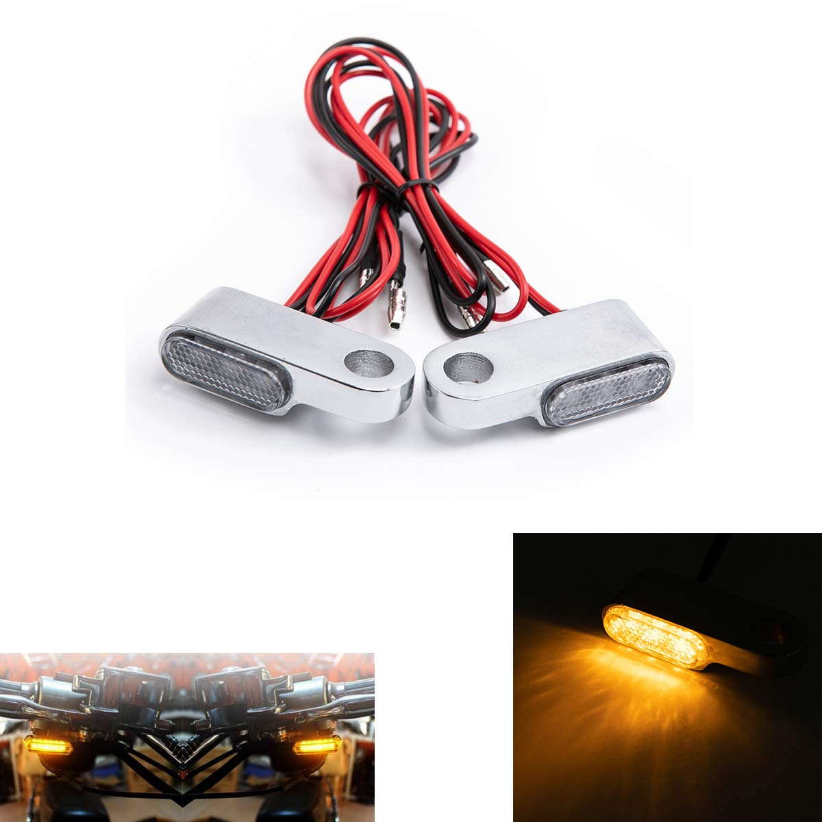 evomosa Motorrad Mini LED Blinker Licht Fließend Blinkende Blinkerlampe Für Motorrad Scooter Cafe Race (Silber) evomosa Motorrad Mini LED Blinker Licht Fließend Blinkende Blinkerlampe Für Motorrad Scooter Cafe Race (Silber) von evomosa