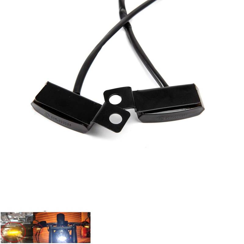 evomosa Motorrad Mini LED Blinker Licht Fließendes Wasser Blinkende Anzeigelampe Blinker (Schwarz) von evomosa
