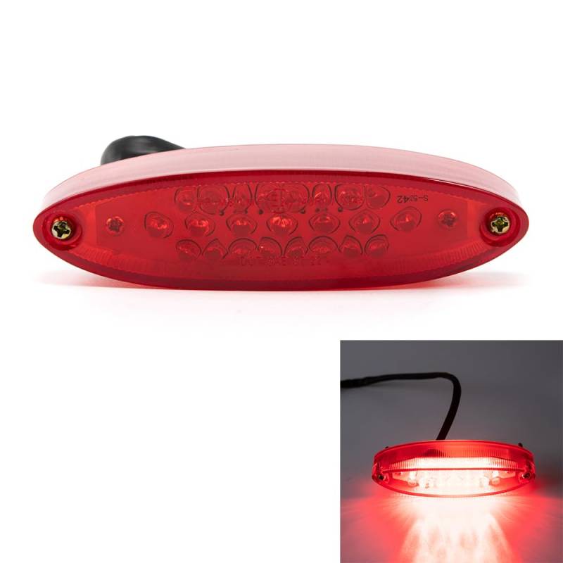 evomosa Motorrad Rücklicht Bremse Stop Kennzeichenleuchte 28 Led für ATV Quad Runner DRZ DRZ 650 400 von evomosa