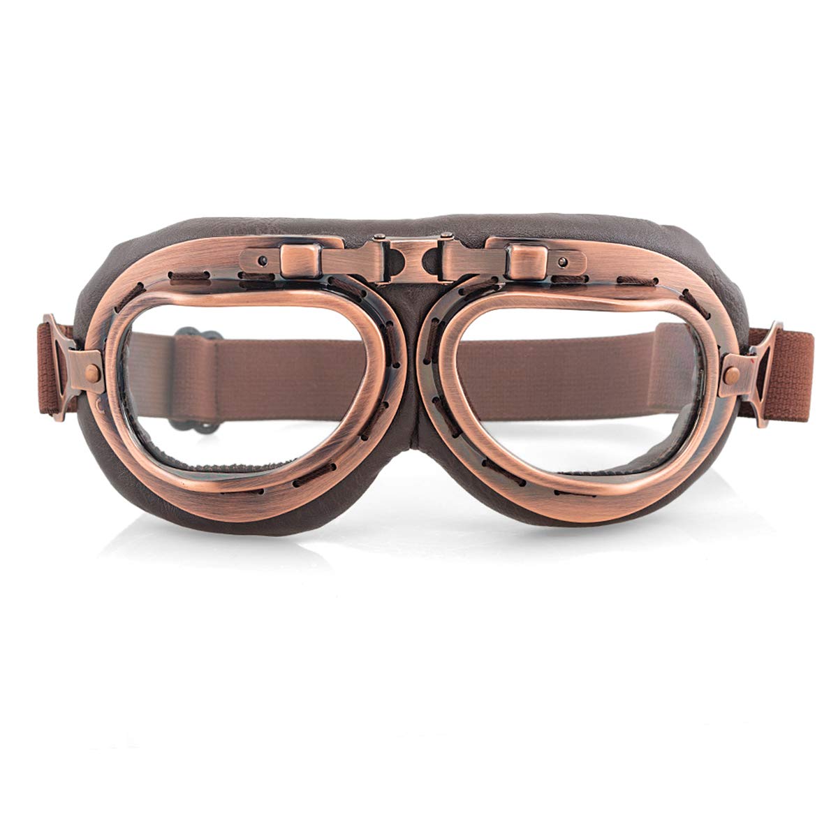 Motorradbrille Retro Windproof Dustproof Motorcycle Eyewear Protect Brille (T Color) von evomosa