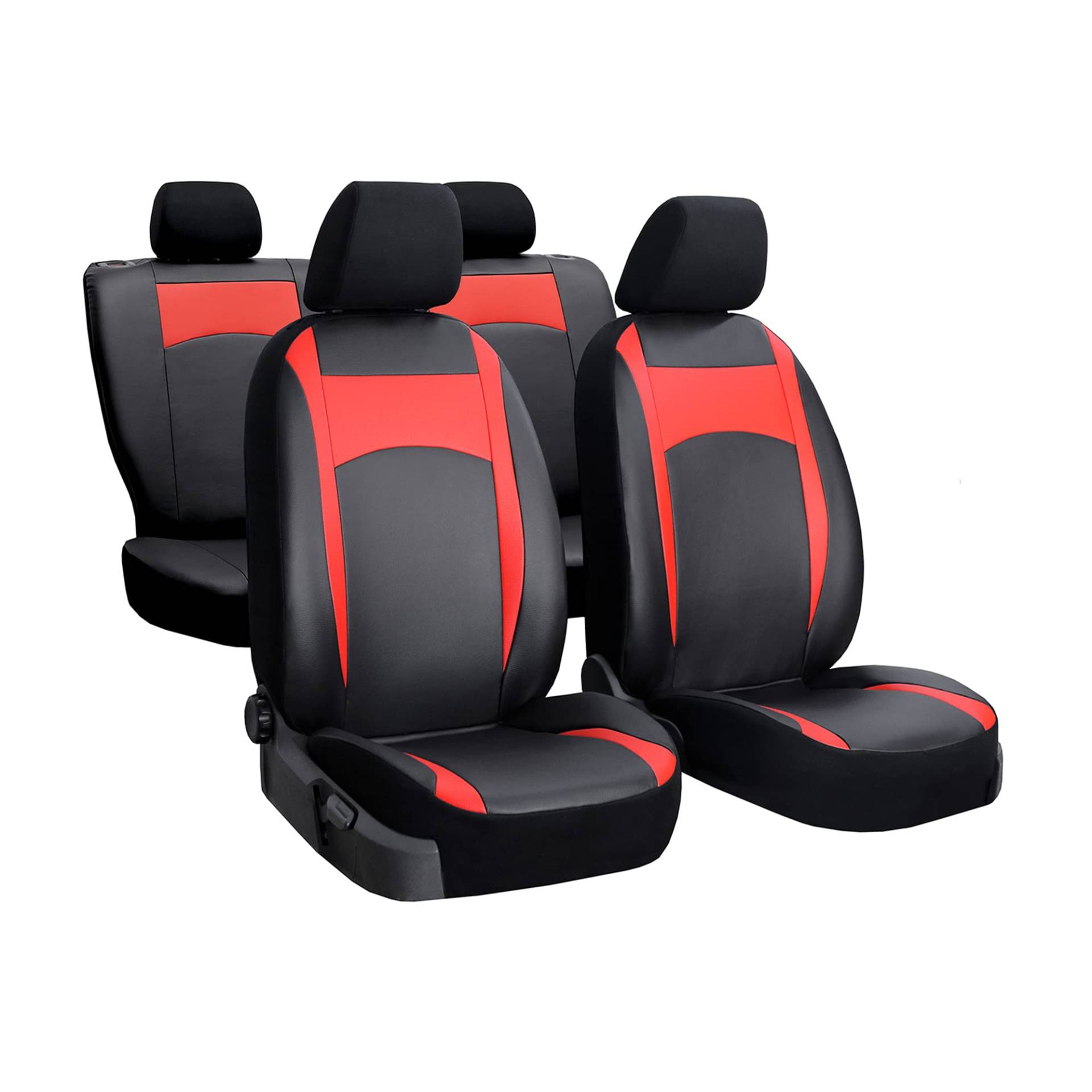 ewaschbaer Sitzbezüge Universal Schonbezüge Premium Design Leather kompatibel mit FIAT 500L von ewaschbaer
