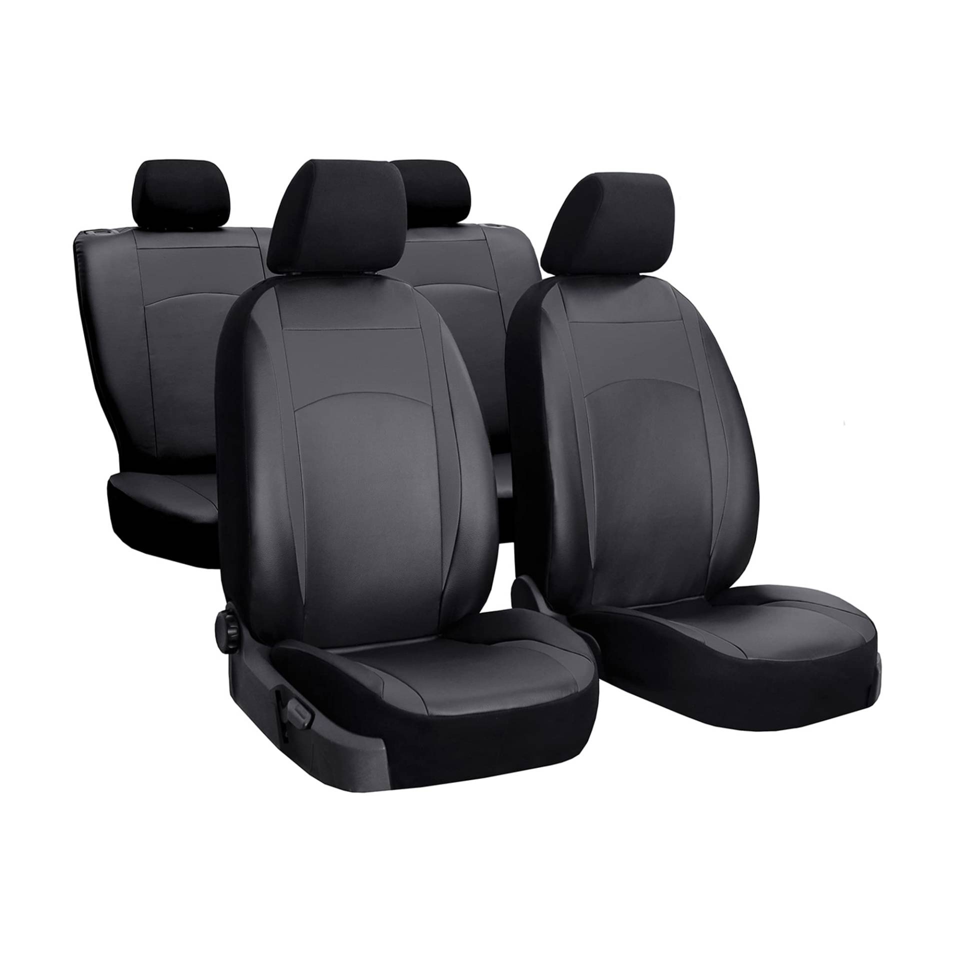 ewaschbaer Sitzbezüge Universal Schonbezüge Premium Design Leather kompatibel mit Opel Combo IV ab 2018 von ewaschbaer