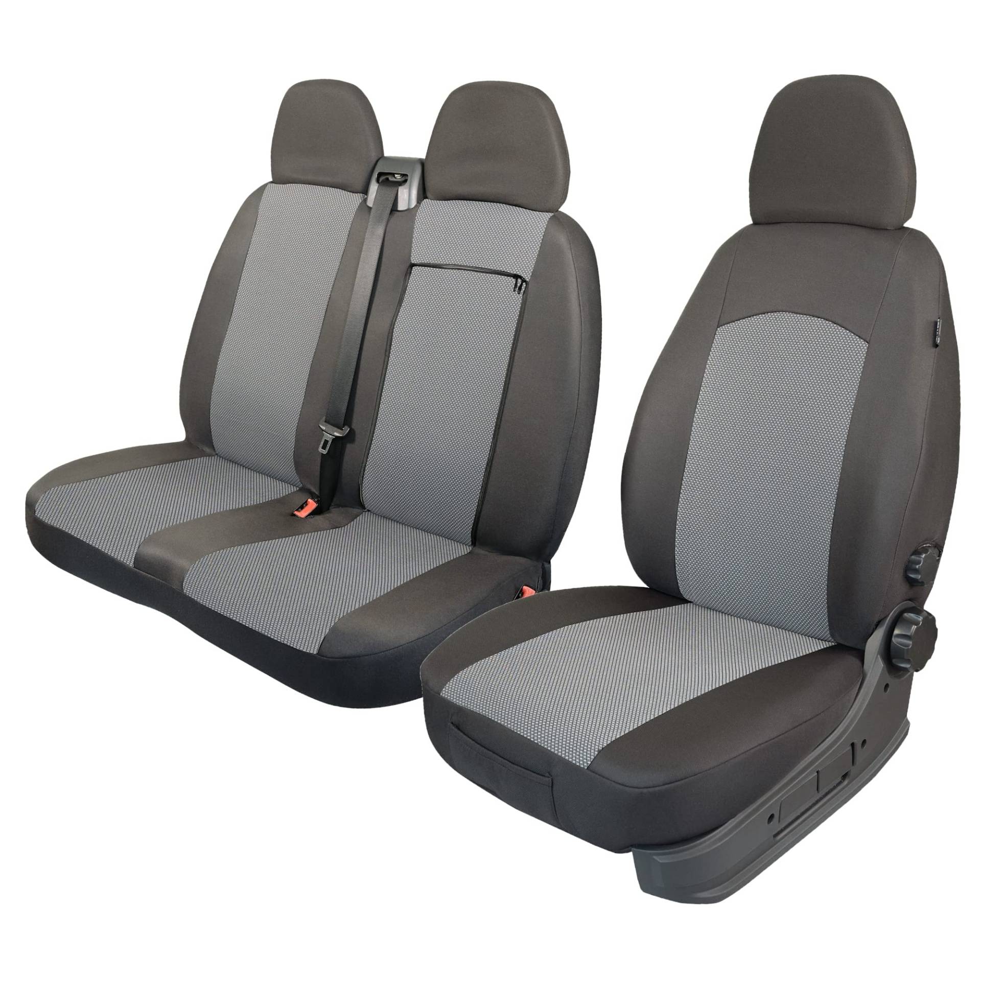 ewaschbaer Sitzbezüge kompatibel mit Opel Movano B (2+1) ab 2010, maßgeschneidert von ewaschbaer