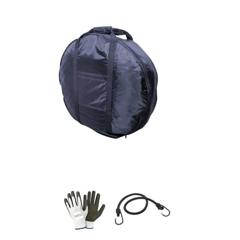 Fahrradtasche aus Nylon, Ersatzradabdeckung mit Reißverschluss und Griffen, Größe XXL, 23 x 70 cm, reißfest, wasserdicht von farbrothersonline