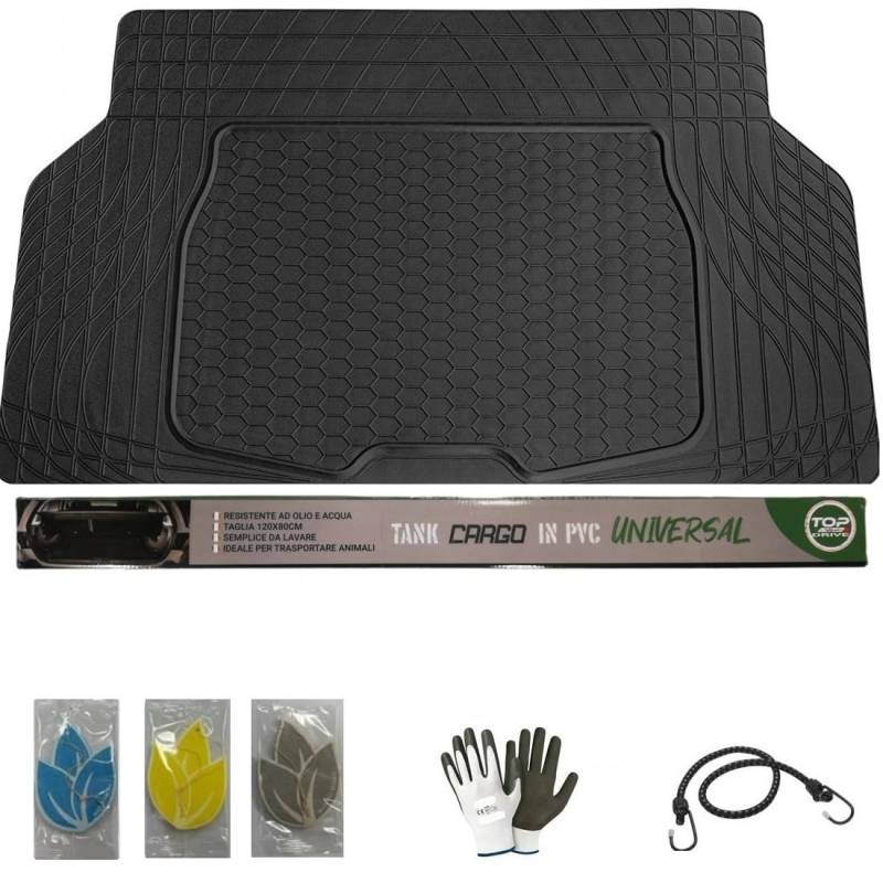 KOMPATIBEL MIT CITROEN BERLINGO Multisp. BlueHDi 100 SeS Feel Gummimatte Kofferraumwanne PVC Unterlage für Haustiere und Gegenstände 120 x 80 Öl- und Wasserfest Heckklappe Auto von farbrothersonline