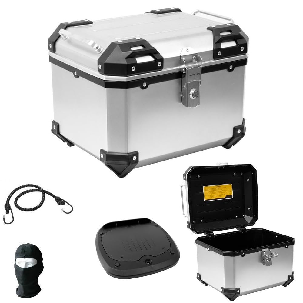 KOMPATIBEL MIT Honda XL 750 TRANSALP Koffer-TOPCASE 38 LT ALUMINIUMFARBE + Platte FÜR Motorrad-Scooter-GEPÄCKTRÄGER 2 DEMIJET-HELME ODER 1 UNIVERSAL MODULAR-Integral KOMPATIBEL MIT Honda XL 750 TRANSALP Koffer-TOPCASE 38 LT ALUMINIUMFARBE + Platte FÜR Motorrad-Scooter-GEPÄCKTRÄGER 2 DEMIJET-HELME ODER 1 UNIVERSAL MODULAR-Integral von farbrothersonline