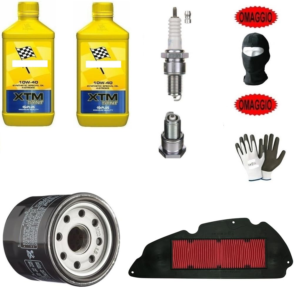 KOMPATIBEL MIT ITALJET Formula 50 AIR CAT Scooter Service KIT B-(ARDAHL) Synthetisches 2LT-ÖL 10W-40 XTM + Filter + ZÜNDKERZENWECHSEL HOCHLEISTUNGS-MOTORÖL KOMPLETTE DIY-WARTUNG von farbrothersonline