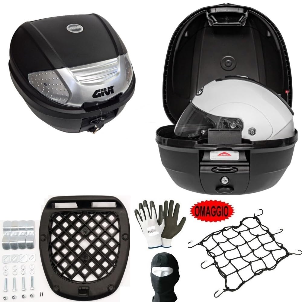 KOMPATIBEL MIT SYM Jet 50 Euro X Koffer TOPCASE 30 LT MONOLOCK SCHWARZ+DACHNETZ+Platte FÜR Motorrad-Roller-GEPÄCKTRÄGER Full-FACE-Jet-MODULARER UNIVERSALHELM KOMPATIBEL MIT SYM Jet 50 Euro X Koffer TOPCASE 30 LT MONOLOCK SCHWARZ+DACHNETZ+Platte FÜR Motorrad-Roller-GEPÄCKTRÄGER Full-FACE-Jet-MODULARER UNIVERSALHELM von farbrothersonline
