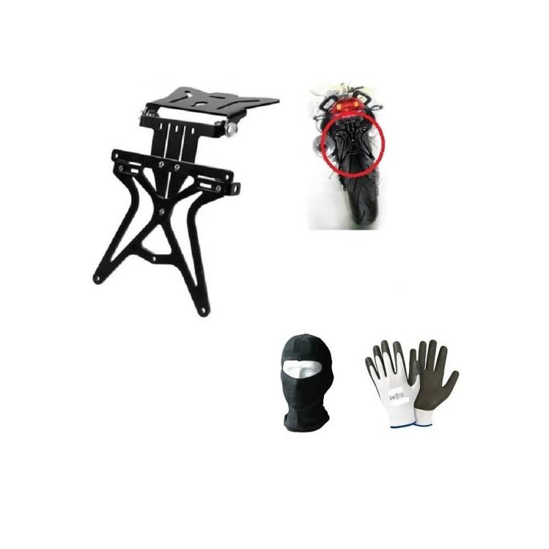 KOMPATIBEL MIT Suzuki GSF 1200 Bandit KENNZEICHENHALTER DOPPELTE Einstellung FÜR Motorrad AERO-X 90146 UNIVERSAL EU-ZULASSUNG KENNZEICHENHALTER SCHWARZ 270X190X35MM von farbrothersonline