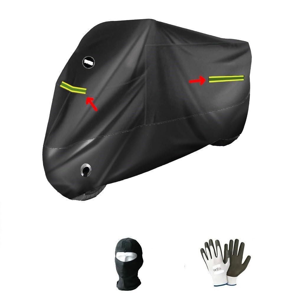 KOMPATIBEL MIT Suzuki V Strom 650 DL wasserdichte HAGELSCHUTZ-Motorrad-Abdeckung Fleece FÜR Scooter SCHWARZ MIT Fluo-Streifen+KETTENLOCH-HAUBENABDECKUNG 246X105X127CM KOMPATIBEL MIT Suzuki V Strom 650 DL wasserdichte HAGELSCHUTZ-Motorrad-Abdeckung Fleece FÜR Scooter SCHWARZ MIT Fluo-Streifen+KETTENLOCH-HAUBENABDECKUNG 246X105X127CM von farbrothersonline