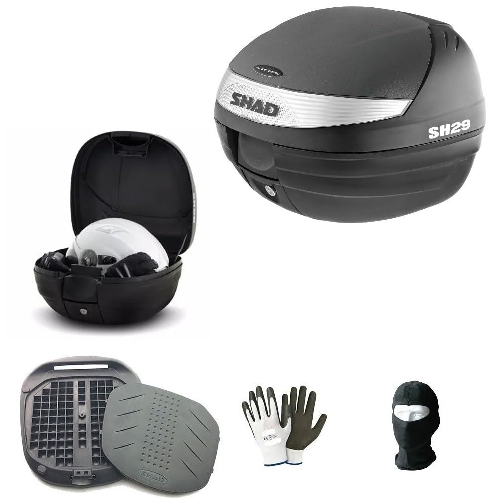 KOMPATIBEL MIT Vespa 125 ET4 Base SHAD 29 LT SCHWARZES KOFFERTOPCASE+Secure Lock System+Motorrad-Scooter-GEPÄCKTRÄGERPLATTE FÜR Full-FACE-Jet-MODULARER UNIVERSALHELM KOMPATIBEL MIT Vespa 125 ET4 Base SHAD 29 LT SCHWARZES KOFFERTOPCASE+Secure Lock System+Motorrad-Scooter-GEPÄCKTRÄGERPLATTE FÜR Full-FACE-Jet-MODULARER UNIVERSALHELM von farbrothersonline