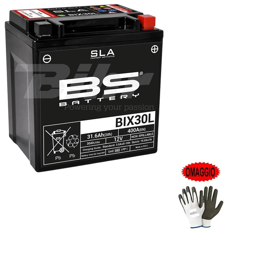 Kompatibel mit BMW R18 1800 2021-2021 Batterie bereits gebrauchsfertig BS BIX30L SLA geladen versiegelt Batterien 30 Ah Breite 12 Volt 165 x 125 x 175 mm von farbrothersonline