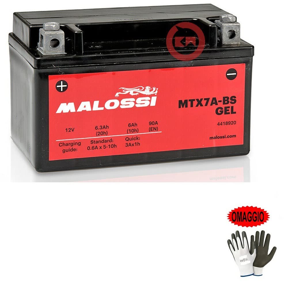 Kompatibel mit Benelli BN ABS E4 125 von 2018 bis 2020 Batterie bereits gebrauchsfertig in Malossi Gel MTX7A-BS Aktiv, ohne Wartung von farbrothersonline