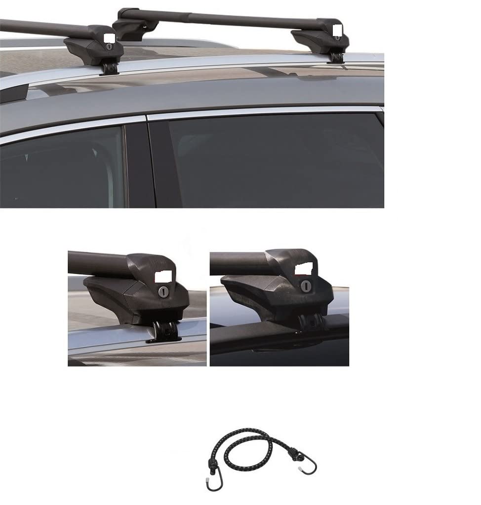 Kompatibel mit Ford S-Max (Rails) 5p (2019 in), verstellbare Dachträgerstangen für Autodach von 77 bis 115 cm, Stange für Handlauf sowohl hoch als auch niedrig am Dach von farbrothersonline