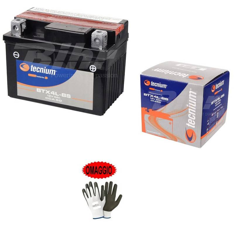 KOMPATIBEL MIT HUSQVARNA SMR4 125 2010 A 2013 BATTERIE BEREITS NUTZBEREIT TECNIUM YTX4L-BS Batterien 3 Ampere 12 Volt speziell für Motorrad Roller 113 x 70 x 85 von farbrothersonline