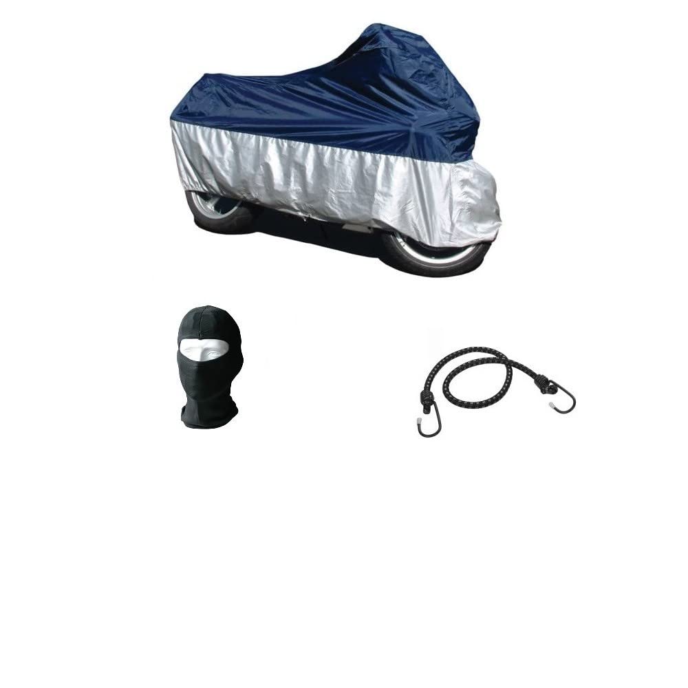 Kompatibel mit Peugeot Speedfight 2 50 AC 2004-2010 Motorradabdeckung mit Windschutzscheibe und wasserdichtem Koffer aus Nylon, universal, Größe 246 x 105 x 127 cm, Abdeckung Regenschutz von farbrothersonline