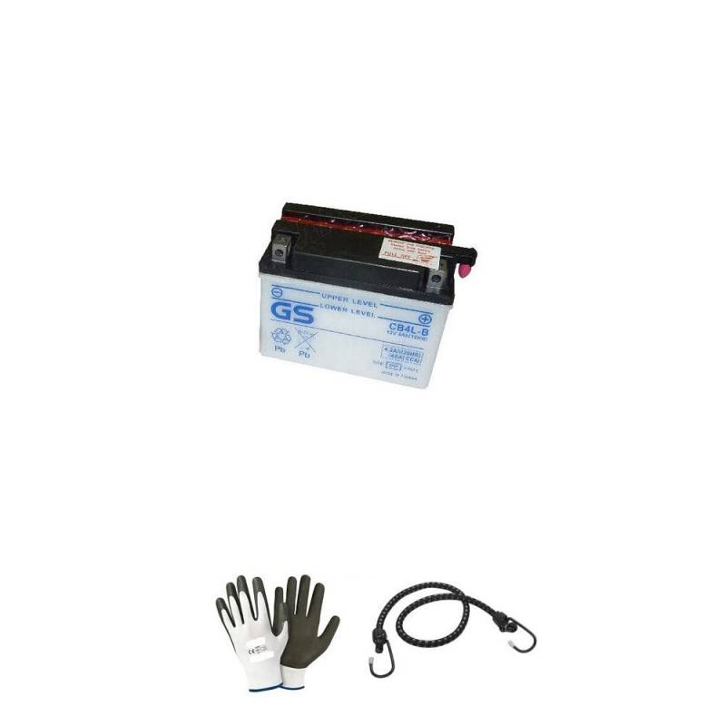 Kompatibel mit Piaggio NRG MC3 DD LC 50 von 2001 bis 2004. Batterie bereits bereit für die Montage GS YB4L-B 4 Ah Ampere 12 Volt für Motorroller komplett von farbrothersonline