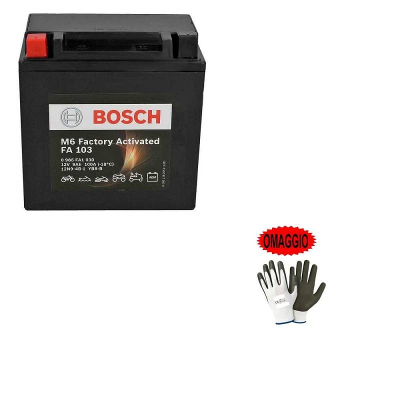 Kompatibel mit Piaggio X9 Evolution (M23000/M2300035) 125 2003 A 2006 Batterie bereits gebrauchsfertig geladen Bosch YB9-B 9 Ah Batterien 12 Volt 136 x 76 x 34 mm von farbrothersonline