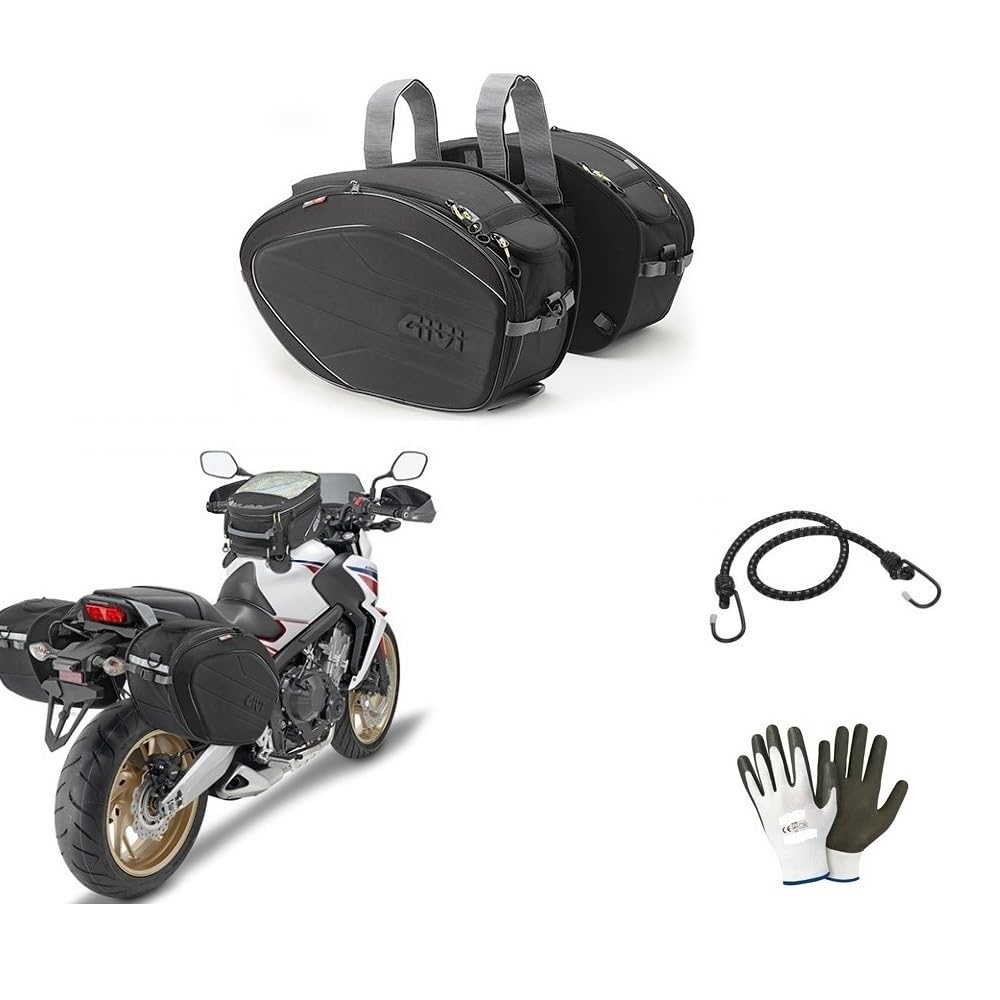 Seitenrucksack Paar Seitentaschen Givi EA100B 40 Liter Linie Easy-T für Motorrad Scooter Universalmontage Schwarz + gratis Seitenrucksack Paar Seitentaschen Givi EA100B 40 Liter Linie Easy-T für Motorrad Scooter Universalmontage Schwarz + gratis von farbrothersonline