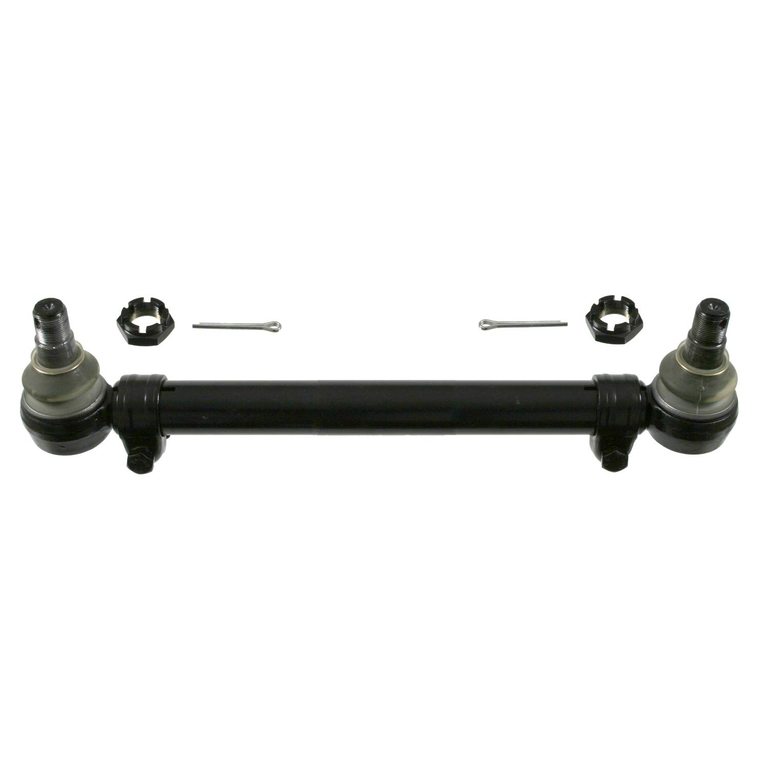 febi bilstein 21730 Lenkstange mit Kronenmuttern und Splinten, vom 2. Lenkzwischenhebel zur gelenkten Hinterachse , 1 Stück von febi bilstein